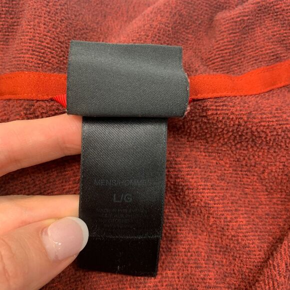 The North Face Fleece Sweater Mens L Large Brick Red Polartec Thermal Pro - Picture 8 of 12